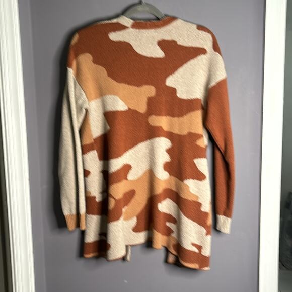 Olive & Vine Brown and Tan Printed Open Cardigan Size Medium - Picture 5 of 8